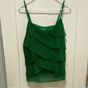 Printed green layered tank\camisole
